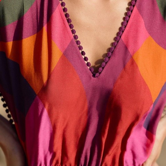 🌴Farm Rio Tropical Beach Cover-Up Mini Dress - Picture 3 of 10